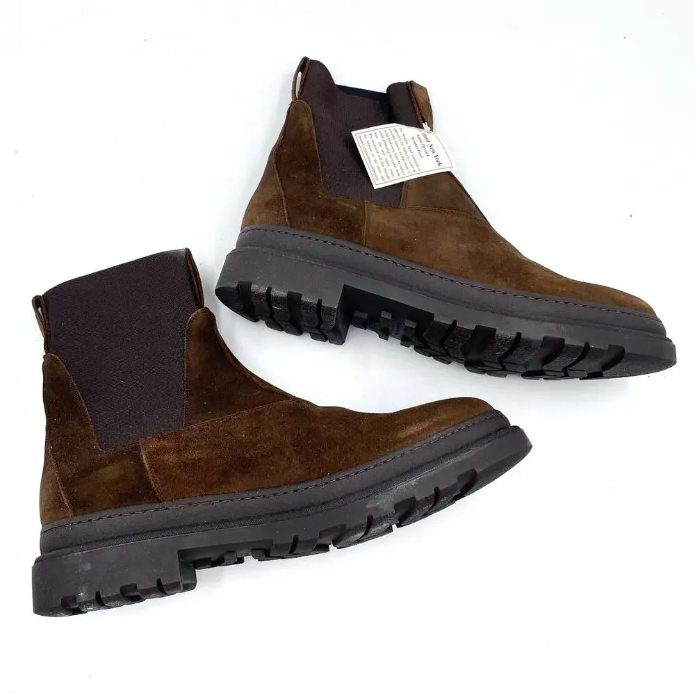 To Boot New‎ York Hemingway Boots Otter Brown Suede Leather Ankle Sz 12 Men's